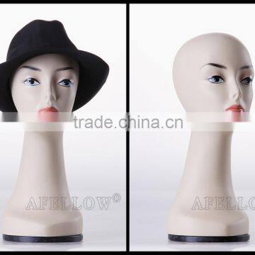 Plastic Female Head Mannequin Dispaly Jewelry/ hat /scarf/wig mannequin head H1003