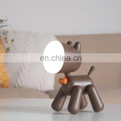 Gift USB Rechargeable Moveable Body Switch Control Cute Image 2 Modes Brightness Children Puppy Night Light photo-3