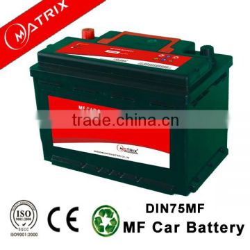 matrix din 75 12V 75AH maintenance free mf cheapest car vehicle battery