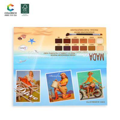 Shimmer Eyeshadow Palette Vegan High Pigment Empty Blush Palette Eyeshadow Pan Cardboard Packaging Empty Eyeshadow Palette Cheap photo-5