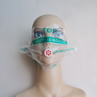 Colorful CPR Mask Keychain Emergency Face Shield First Aid CPR Mask