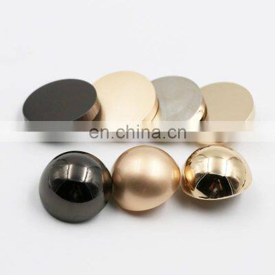 Round Cap Silver Rose Gold Zinc Alloy Mushroom Domed Sewing Loop Shank Button For Garment