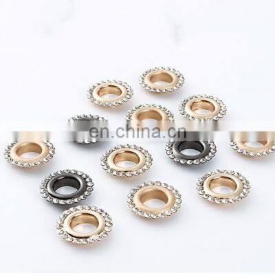 Fashion Hot Colorful Silver Gold Bag Garment Stone Eyelet/Grommet 15Mm