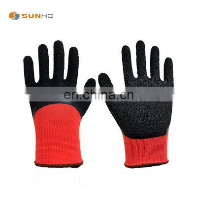 Sunnyhope 13G polyester  crinkle latex coated cheap gloves Extra grip gloves