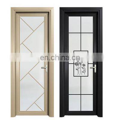 Factory price Low-E glass design Aluminium bathroom door