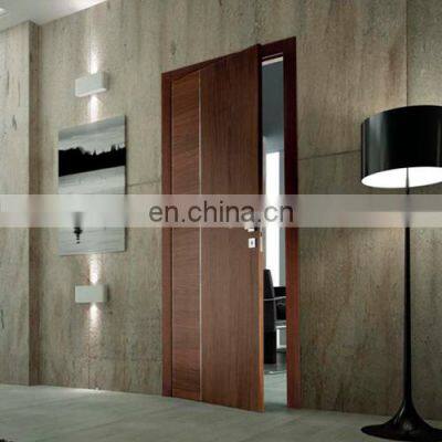 European timber soundproof interior luxury veneer wooden flush bedroom hotel room mahogany hard solid simple wood door design