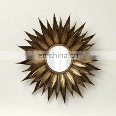 brass antique sun design wall fancy mirror