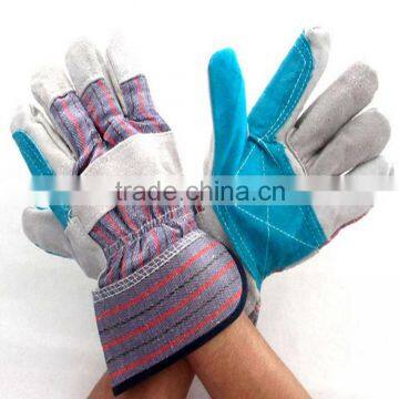 leather western safety working gloves with double the palm