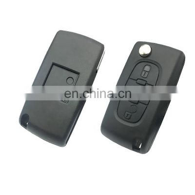 3 Buttons Flip Remote Smart Car Key Shell Cover Blank Case For Peugeot 207 307 407 308 607