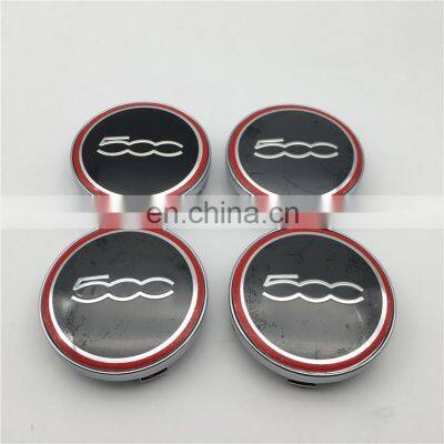 Customized Black Chrome ABS 500 Number Logo 60mm Car Wheel Center Caps