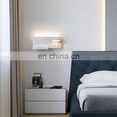 Led Wall Lamp Reading Light For Bedroom Hotel Headboard Night Book Lamp Rotation Bedside Wall Lamp With 3W Spot Led Light photo-4
