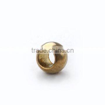 fashion Jewelry findings Smooth Brass Beads Two Hole Diameter 10mm Hole 5.2mm