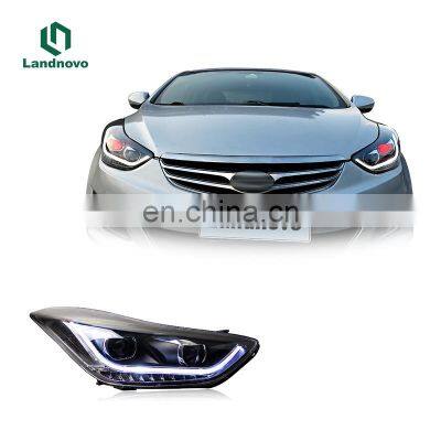 Landnovo Wholesale Car Led Head Light Lamp For Hyundai Elantra 2012-2016 Led Light Headlight Headlamp