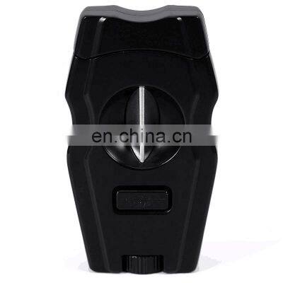 Mini black luxury double blade cigar cutter