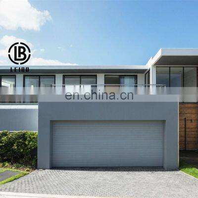 House villa exterior tilting garage doors design automatic steel plate overhead insulated sectional tilting garage door