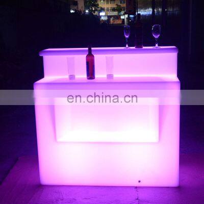 water bubble bar counter /led outdoor illuminated RGB portable led night club luxury bar counter table with wireless