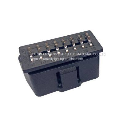 PCB SOLDERED J1962 MALE OBDII 16 PIN CONNECTOR RIGHT ANGLE OBD CONNECTOR ST-SOM-015A