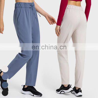 Loose Casual Sports Pockets Pants Running Joggers Custom High Waist Workout Jogger Quick Dry Yoga Joggers Pants For Women