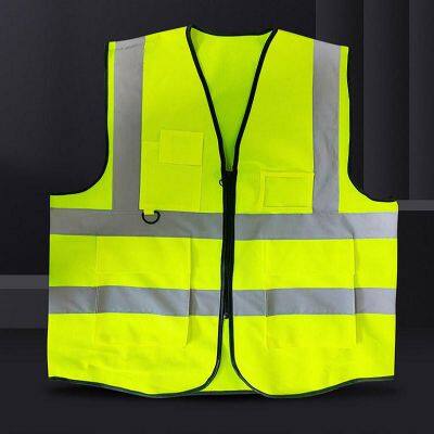 Reflective Vest Polyester Night Riding mesh Vest with Reflective Strips