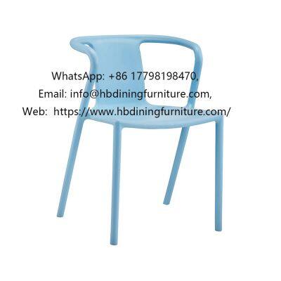 blue One-piece all-plastic armchair