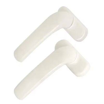 Square BEND Tubular Stainless Steel Brushed Door Handle on Square Rose With Escutcheon photo-3