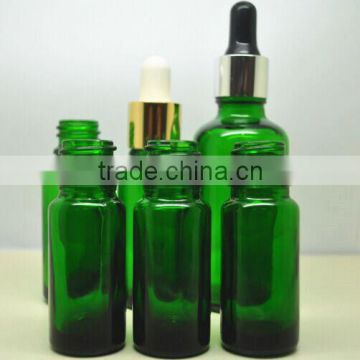 5ml 10ml 15ml 20ml 30ml 50ml 100ml green color glass bottle with metal dropper