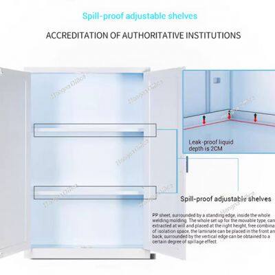 Hengna Industrial PP Corrosive Chemical Storage Unit With Security Double Lock Management for Pharmaceutical R&D Labs| OSHA Compliant photo-3