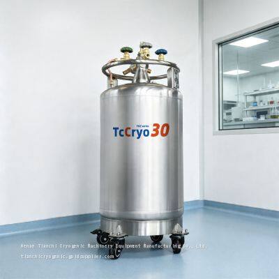 TcCryo YDZ-30 pressurized LN2 Unit liquid Nitrogen Small Container Liquid Nitrogen Tank Factory