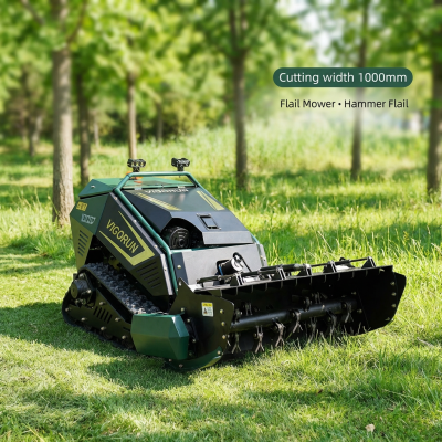 Hersteller Vigorun MTSK1000 Rund um Bäume mähen Fernsteuerbarer vielseitiger Allrounder Hammer-Schlegelmähmaschine