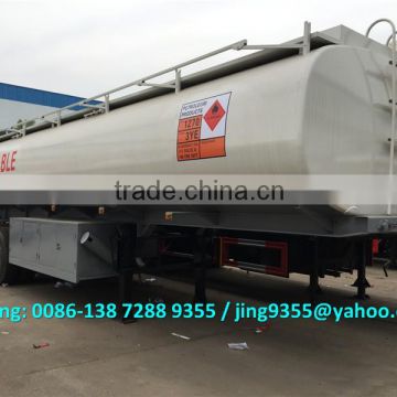 Export to the Philippines 3-axis oil tanker trailer, 30KL oil tanker semi trailers for sale