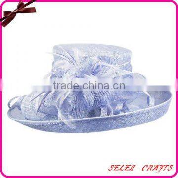 2012 New Design Blue Sinamay Wedding Hat