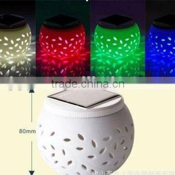 globe solar ceramic lamp