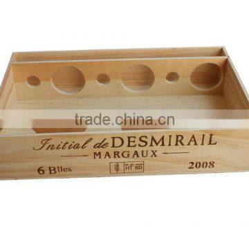 Wholesale Unfinished gift and storage use Wooden Crates wood packaging wine boxes for sale