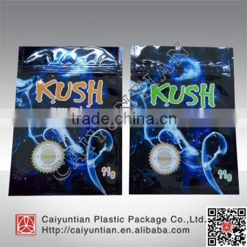 custom KUSH plastic herbal incense packaging bags