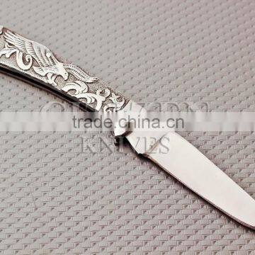 CITIZEN KNIVES, BEAUTIFUL CUSTOM HAND MADE STAINLESS STEEL FOLDING KNIFE photo-3