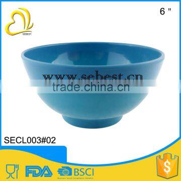 multicolor newest style 6 inch blue round shape wholesale plastic bowls