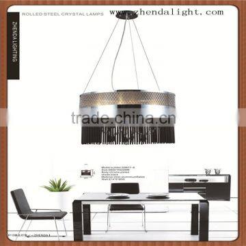 alumimium fancy round black chain chandelier pendant