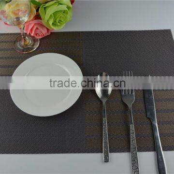 Lastic Gray Square Europe Placemat of One Pack PVC Mat Kitchen Restaurant Dining Table Mat for Home or Hotel photo-2