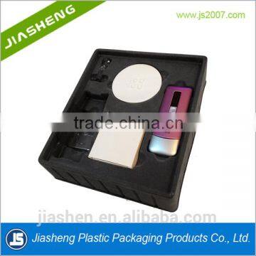 10 years manufacture PS/PVC brown luxury Flocking blister tray for cosmetics,/oundation cream/lipstick