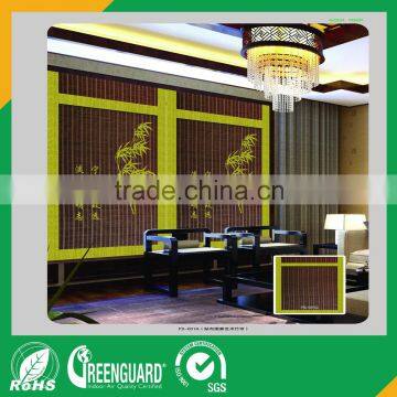 Indoor and Outdoor Clear Bamboo Roller Blinds Primary Colour Green Bamboo Blinds