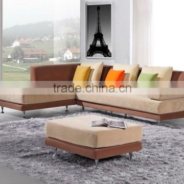 Fresh color home use sofa set with unique fabric cover KW9042