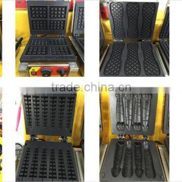 Single Head Gas 220v 2 Pcs Rectangle Red Bean Belgium Waffle Cake Maker photo-3
