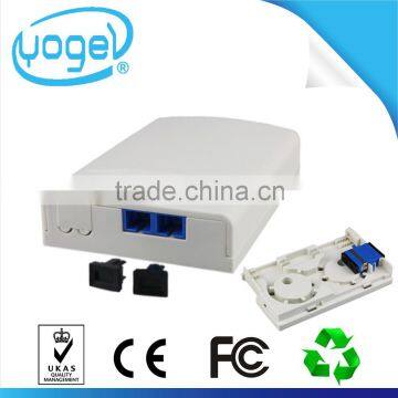 Fiber Optic FTTH 2 Port White Small Size Fiber Optic Termination Distribution Box