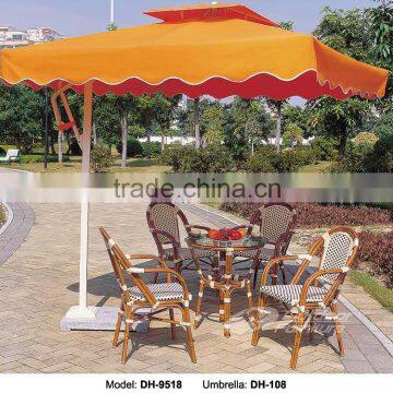 Outdoor restaurant chair table set