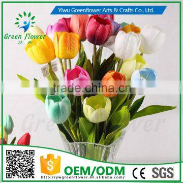 2016 Wholesale Multicolor 32CM Artificial Flowers Bouquet Wedding Bridal Real Touch Christmas Decorative Flower Tulip photo-6
