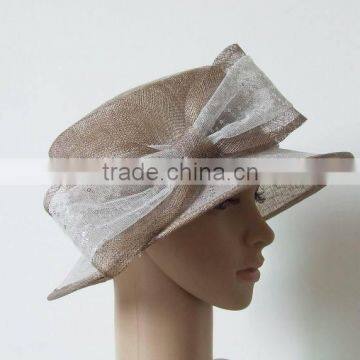 Classical Church Wedding Races woman sinamay hat                        
                                                Quality Choice