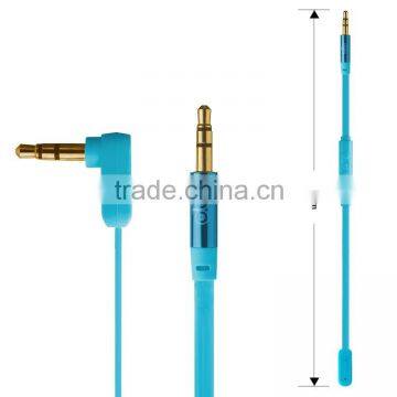 High Quality TPE Flat Stereo Auxiliary Cable With Remote photo-2