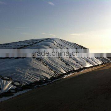 High tear strength plastic silage tarp