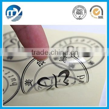 Transparent pvc sticker & clear pvc sticker