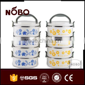 plastic casing stainless steel lunch box with compartment